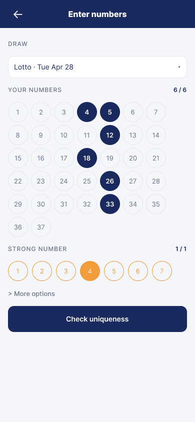 NoSplit — Number picker